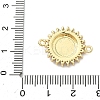 Brass Pave Clear Cubic Zirconia Religion Flat Round with Saint Links Connector Charms KK-A282-07B-G-3