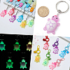 5Pcs 5 Colors PVC Plastic & Resin Tortoise Pendant Decoration HJEW-SP0001-20-5