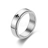 Cross Pattern 304 Stainless Steel Rotatable Finger Rings FS-WGAA8E6-04-2