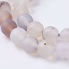 Natural Dendritic Agate Beads Strands G-P278-05-8mm-3