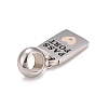 304 Stainless Steel European Dangle Charms STAS-I192-26-01-4