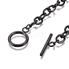 Unisex 304 Stainless Steel Cable Chain Bracelets X-BJEW-P245-39B-2