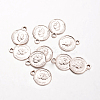 Flat Round Alloy Charms PALLOY-O065-13G-AAA-2