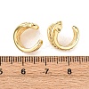 Brass Micro Pave Clear Cubic Zirconia Cuff Earrings EJEW-D328-02G-01-5