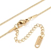 PVD Vacuum Plating 304 Stainless Steel Round Snake Chain Necklaces NJEW-Z044-01G-3