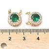 Brass Micro Pave Cubic Zirconia Beads KK-G531-01G-01-3