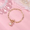 Potato Natural Freshwater Pearl Charm Bracelets BJEW-JB10651-2