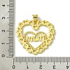 Mother's Day Brass Micro Pave Cubic Zirconia Pendants KK-H472-04G-01-3