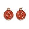 Alloy Enamel Pendants ENAM-S124-01B-12E-1