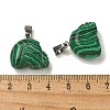 Synthetic Malachite Pendants G-Z067-02P-12-4