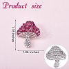 Cubic Zirconia Mushroom Brooch JBR102A-4