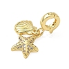 Brass Micro Pave Clear Cubic Zirconia Fold Over Clasps KK-H076-18G-2