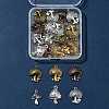 30Pcs 6 Styles Tibetan Style Alloy Mushroom Pendants TIBE-FS0001-14-7