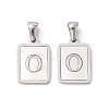 304 Stainless Steel Pave Shell Pendants STAS-G327-01P-O-1