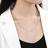 Non-Tarnish 304 Stainless Steel Flat Snake Chain Necklaces for Women LS-NJEW-D058-04P-4