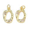 Brass Micro Pave Cubic Zirconia Pendants KK-P348-02B-G02-1