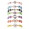 Resin Evil Eye Braided Bead Bracelets for Women BJEW-FS00018-04-4