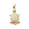 Brass Micro Pave Cubic Zirconia Pendants KK-G519-18G-04-1