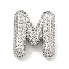 Platinum Plated Brass Micro Pave Cubic Zirconia Pendants KK-L073-001P-M-1