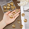 30Pcs Brass Bead Caps KK-FH0008-34G-3
