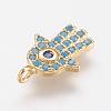 Brass Micro Pave Cubic Zirconia Charms ZIRC-G104-16G-1