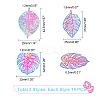 42Pcs 3 Style Ion Plating(IP) 201 Stainless Steel Filigree Pendants STAS-DC0002-72-4