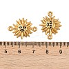 304 Stainless Steel Enamel Sun Connector Charms STAS-C150-08G-3