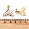 201 Stainless Steel Mermaid Tail Stud Earrings EJEW-P304-01G-5