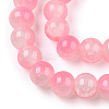 Crackle Baking Paint Imitation Jade Glass Beads Strands DGLA-T003-6mm-02-2