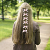 50Pcs Bowknot Polyester Alligator Hair Clips AJEW-CP0008-37-5