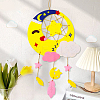 Cloth Woven Net/Web Wind Chime with Polyester Rope KICR-PW0002-02D-1