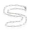 Non-Tarnish 304 Stainless Steel Paperclip Chain Necklace NJEW-M183-04P-1