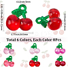 48Pcs 6 Colors Transparent Resin Pendants RESI-SC0036-63A-2