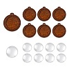 DIY Flat Round Pendant Making Kit DIY-LS0003-90-2