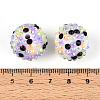 Easter Theme Round Resin Rhinestone Beads OACR-T028-66C-3