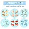 24Pcs 6 Styles Sea Animal Alloy Enamel Pendants ENAM-YW0005-26-2