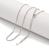 Brass Cable Chain Necklaces for Women NJEW-G084-19P-1