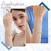 8Pcs 4 Styles Flat Round & Butterfly Brass Clear Cubic Zirconia Fold Over Clasps KK-DC0001-64-6
