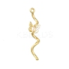 Brass Pave Cubic Zirconia Pendants KK-Q048-10G-1