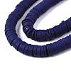 Flat Round Handmade Polymer Clay Beads CLAY-R067-10mm-35-4