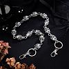 Skull Zinc Alloy Link Chain Belts AJEW-WH0070-24AS-3
