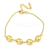 Rack Plating Egg Brass Link Bracelets for Women BJEW-B106-18G-1