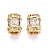 Brass Micro Pave Cubic Zirconia Beads X-KK-P237-02G-1