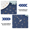 40Pcs 2 Colors Rack Plating Eco-friendly Brass Ice Pick Pinch Bails KK-FH0004-07-4