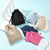 30Pcs 6 Styles Polyester Imitation Burlap Packing Pouches Drawstring Bags ABAG-YW0001-08-5