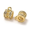 Brass Micro Pave Cubic Zirconia Tube Bails ZIRC-P112-02G-2