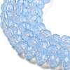 Baking Paint Transparent Glass Beads Strands DGLA-A034-J2mm-B10-4
