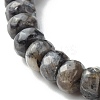 Reiki Natural Labradorite & Wenge Wood Beads Stretch Bracelet BJEW-JB06896-02-5