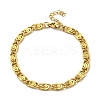 Ion Plating(IP)  304 Stainless Steel Lumachina Chain Bracelets BJEW-C079-01C-G-1