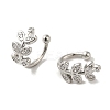 Rack Plating Brass Micro Pave Cubic Zirconia Clip-on Earrings EJEW-R162-46P-2